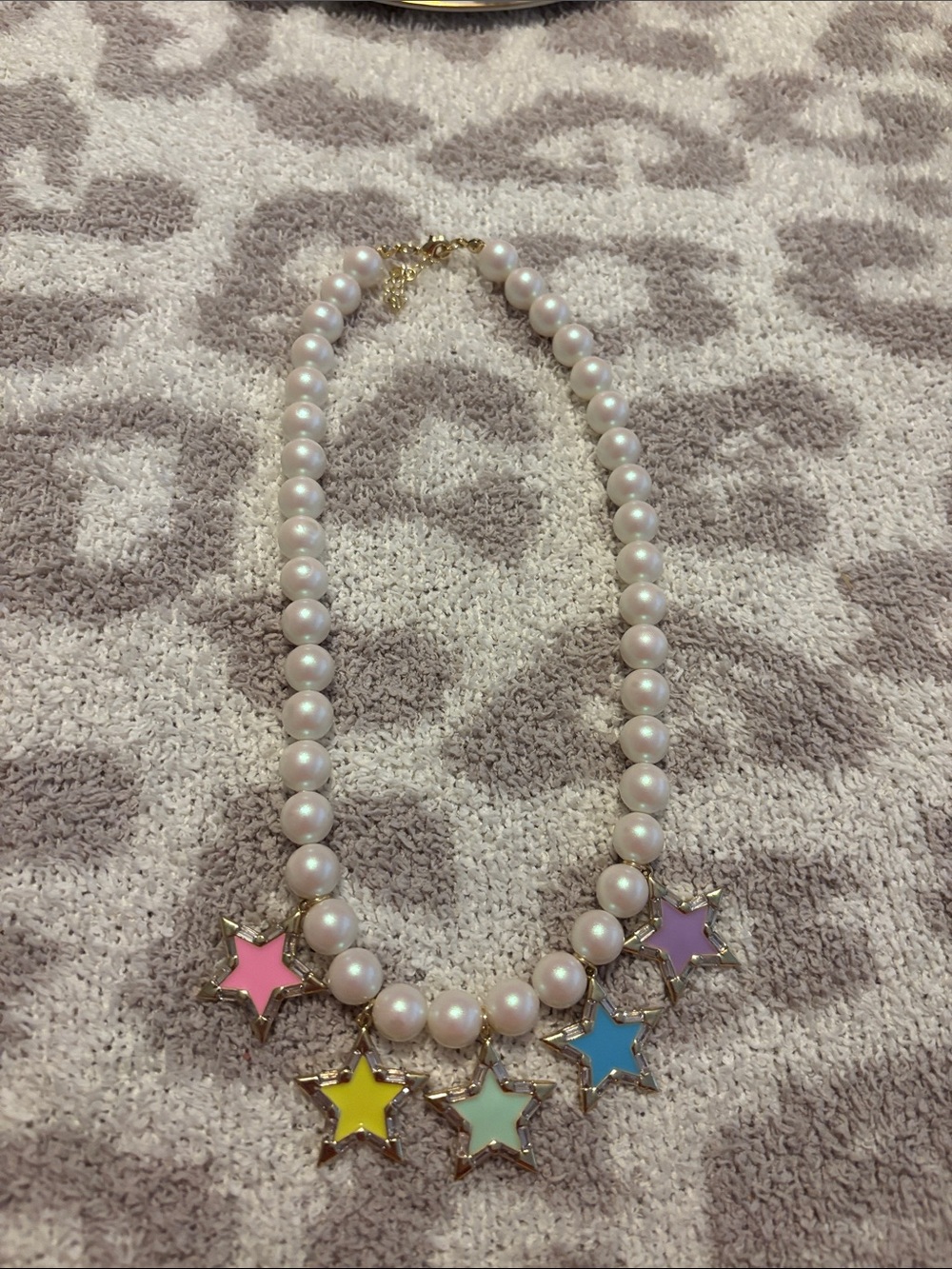 Park + Beach pearl multicolored star necklace